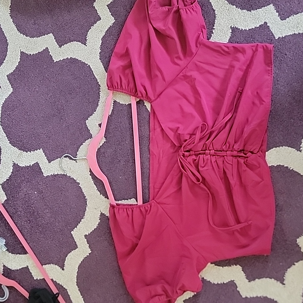 Shein Curve Tie front crop top
